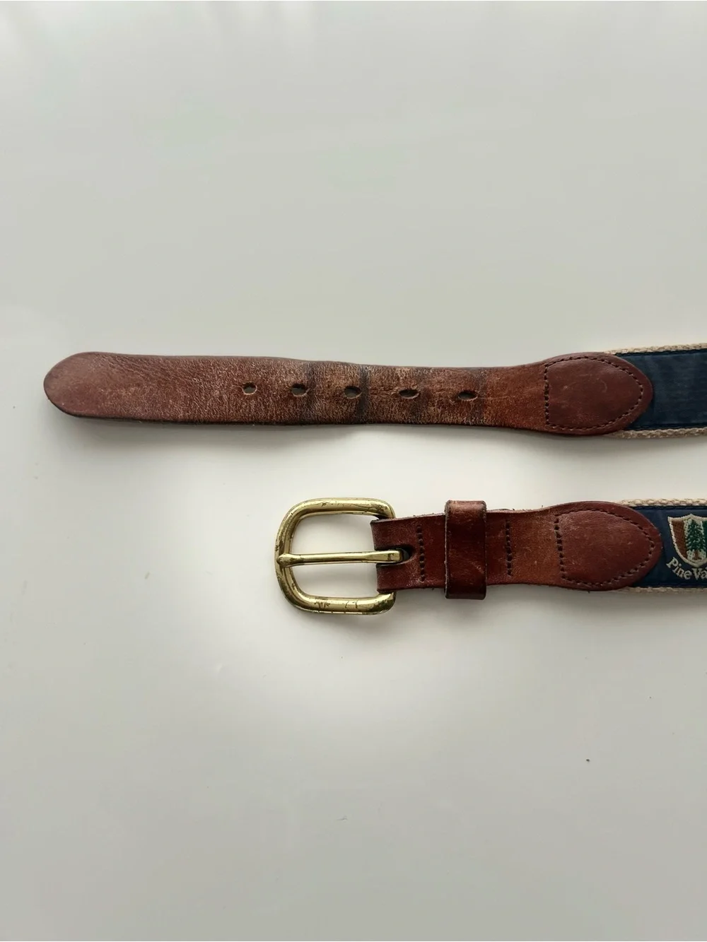 Pine Valley Golf Club Essex Embroidered Ribbon Belt Mens 44